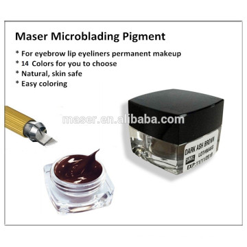 Pigmento microblading de la ceja de la buena calidad, tinta microblading de la crema caliente de la ceja de la venta, pigmento permanente del maquillaje del labio